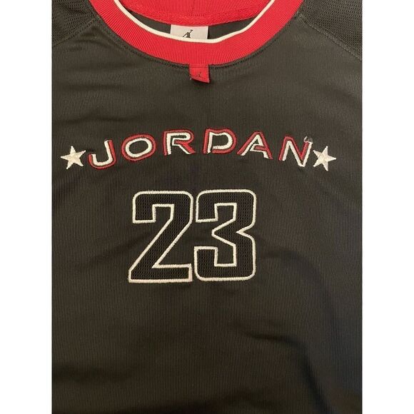Michael Jordan Other - Vintage 1990s Michael Jordan Mens Large Bulls Practice Jersey Black Red #23